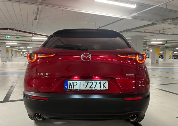 Mazda CX-30 cena 149000 przebieg: 6700, rok produkcji 2022 z Warszawa małe 277